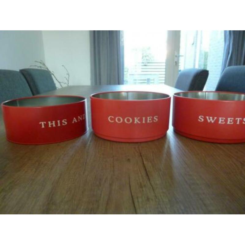 Luxe Rode Stapelblik voor Sweets,cookies & this and that