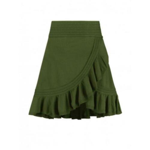 Nikkie Jori ruffle skirt rok army green maat 36.