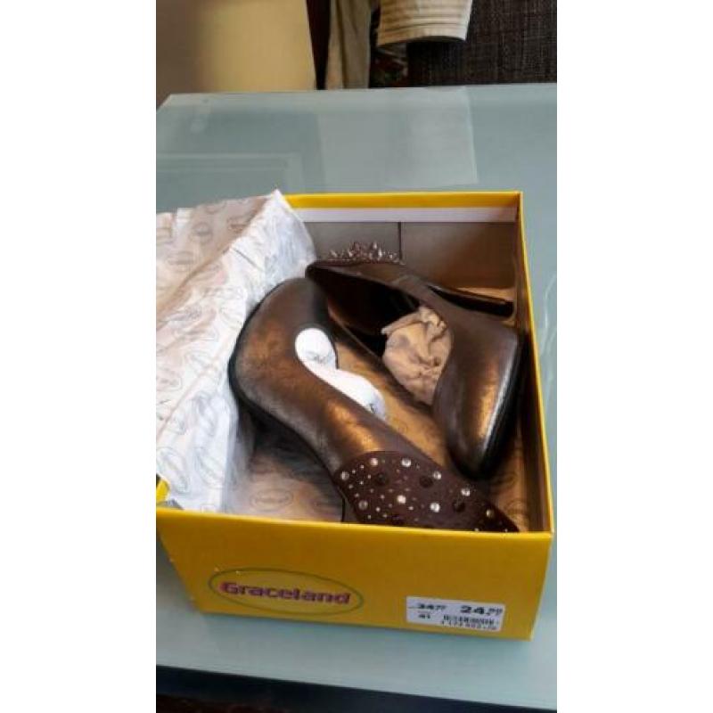 Nieuwe goud/bronskleurige pumps van Graceland maat 41