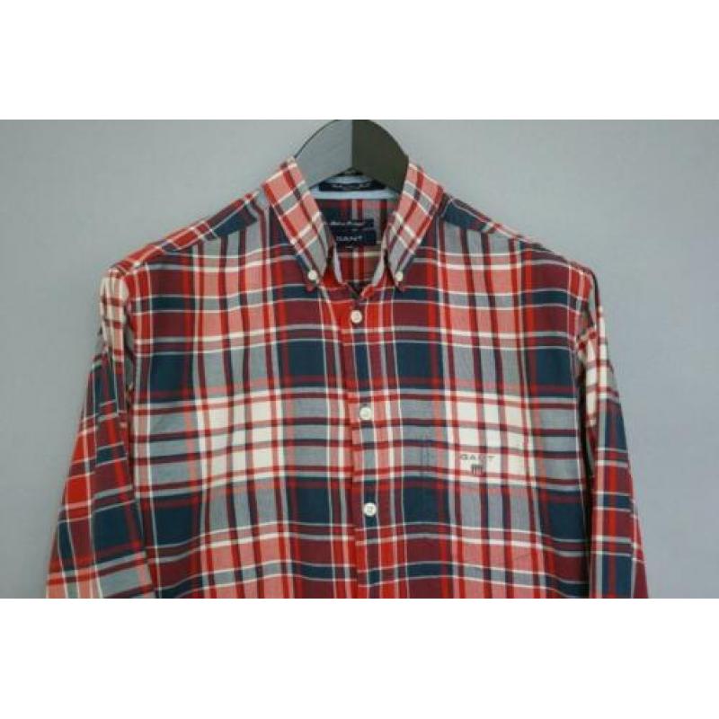 Gant ruit overhemd / shirt maat M