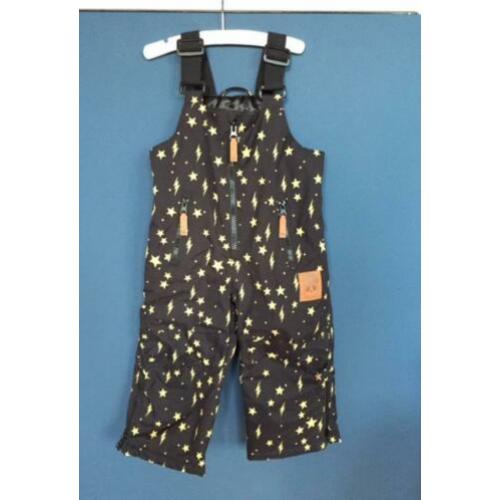 Mini Rodini Sneeuwbroek Zwart Bliksemflits Maat 80-86 NIEUW