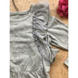 NIEUW!! Grijs jurkje met glitters van “NAME IT” !! Maat 92 !