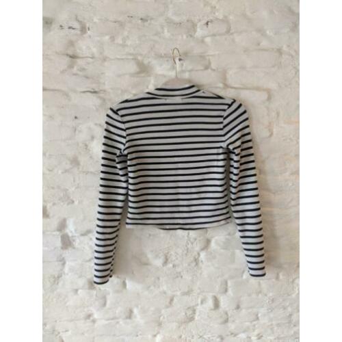 Cropped Striped Top | Bershka | M
