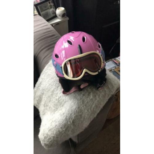 Roze kinder skihelm maat 51/52 xs