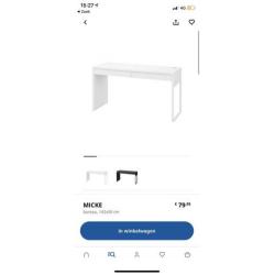 Ikea micke bureau / opmaak tafel