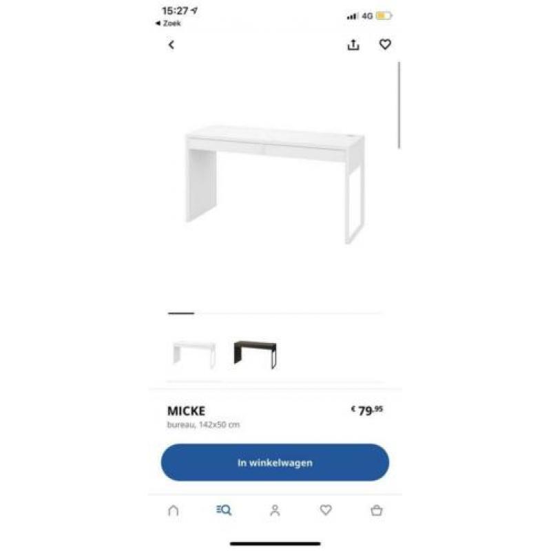 Ikea micke bureau / opmaak tafel