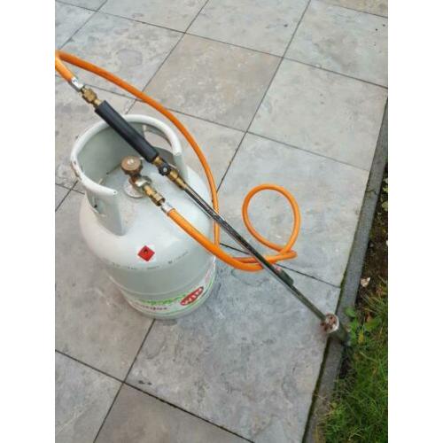 Gasfles met gasbrander te koop