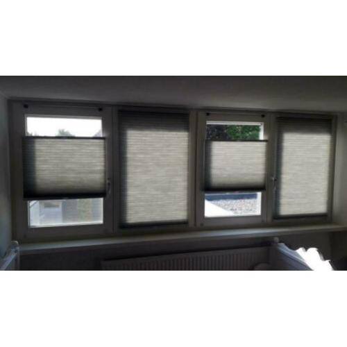 Luxaflex Plissés Duettes, kleur 2-zijdig grijs