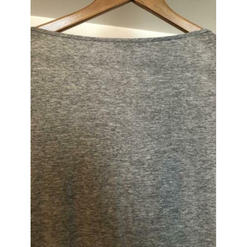 BANDOLERA grijs jurk kort lange mouw waterval hals xl / 46