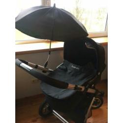 Maxi cosi mura 4 grijs / zwart met roze accessoires