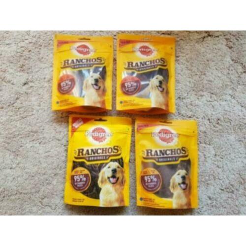 4 Pedigree verpakkingen tussendoortjes voor honden (nieuw!)