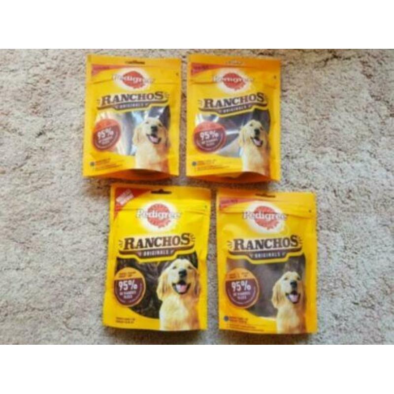 4 Pedigree verpakkingen tussendoortjes voor honden (nieuw!)