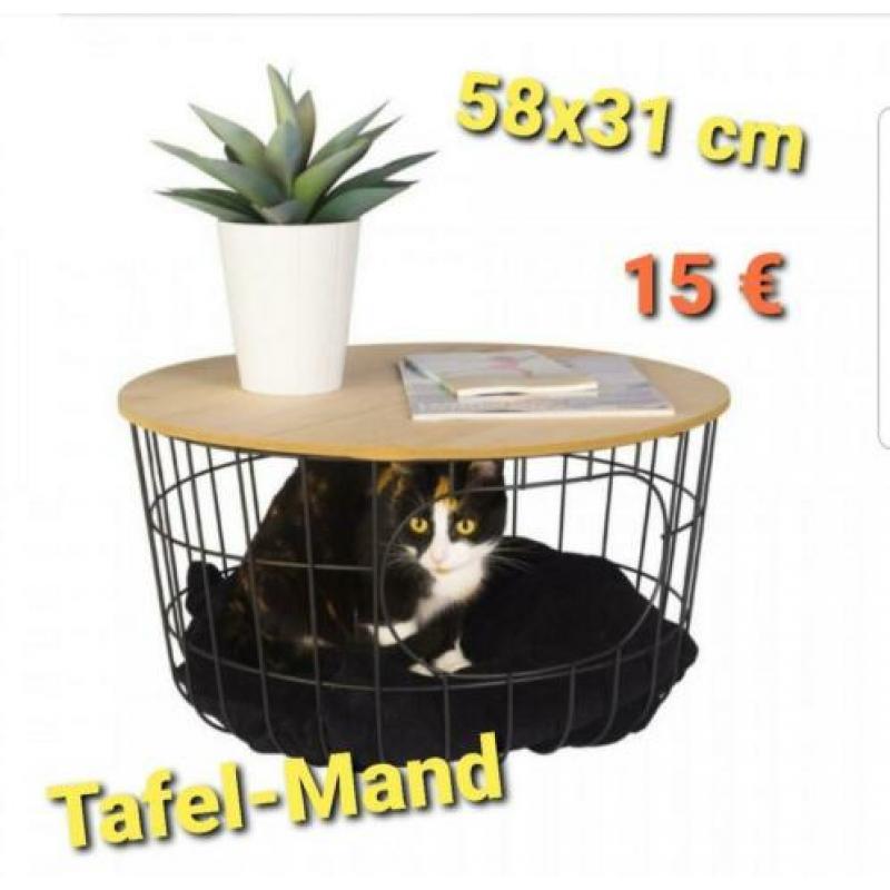 Hondenmand, kattenmand, hondenkleding, kattenpoef, speelgoed