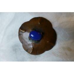 Amsterdamse School Broche blauwe Chalcedoon