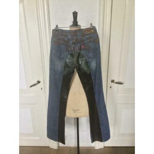 Nolita NYC jeans met kunstleer (PU, skai)