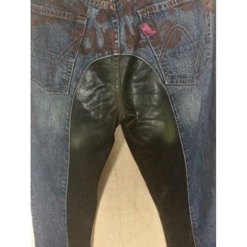 Nolita NYC jeans met kunstleer (PU, skai)