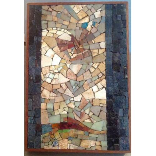 Mozaïek "opstijgende vogel" 17,5 x 25,5 x 2,7 cm