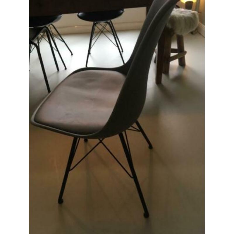 Te koop 3 eetkamerstoelen antraciet grijs