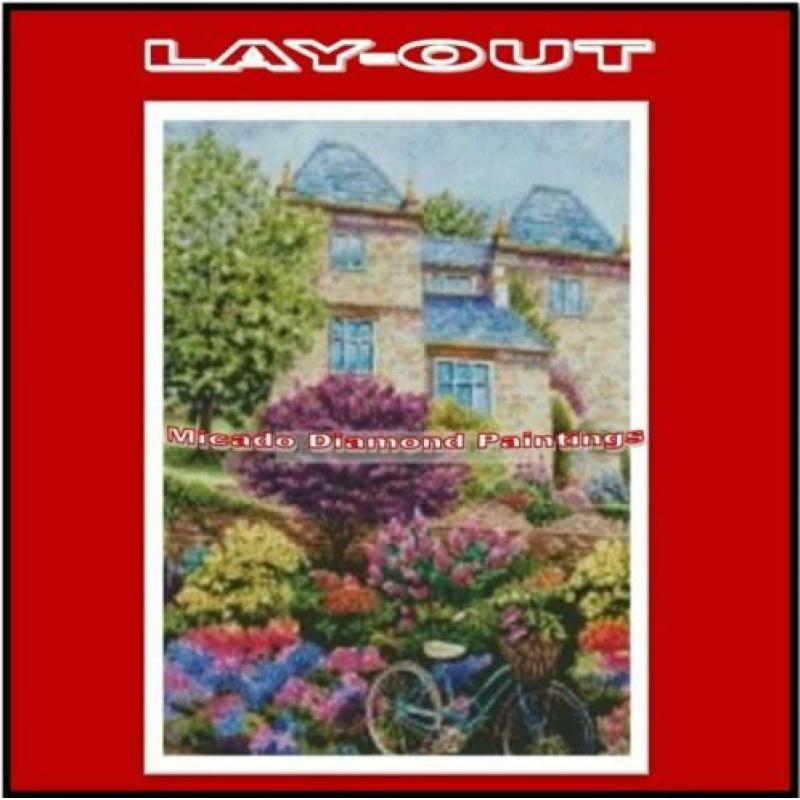 Full-Volledig ¦ Diamond Painting Villa-Tuin 40*50