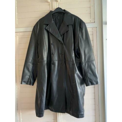 NIEUW: prachtige zwarte “leren “ jas mt 50