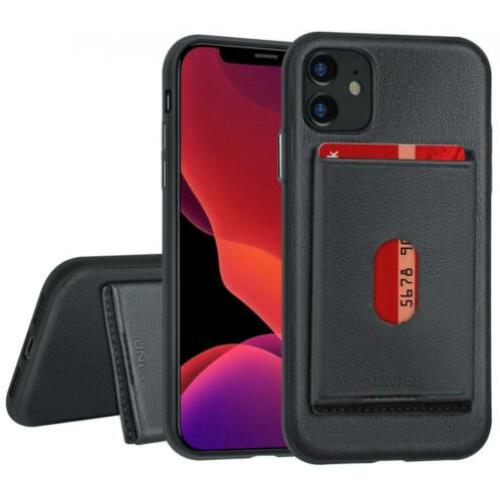 Apple Iphone11 leder Telefoonhoesje zwart met pasje houder