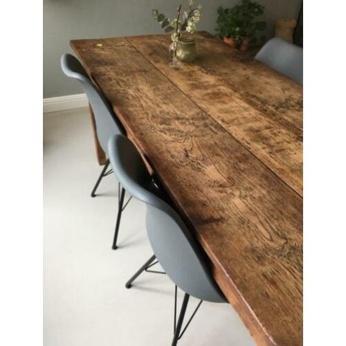 Te koop 3 eetkamerstoelen antraciet grijs