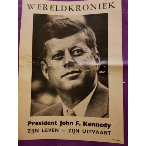 Te koop tijdschrift wereldkroniek president John F Kennedy