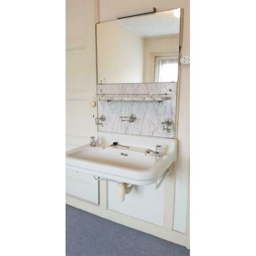 Authentieke jaren 30 wastafel (marmer)