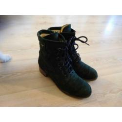 SUPERGAVE fijne Jonny's veter boots/laarsjes suede leer 41