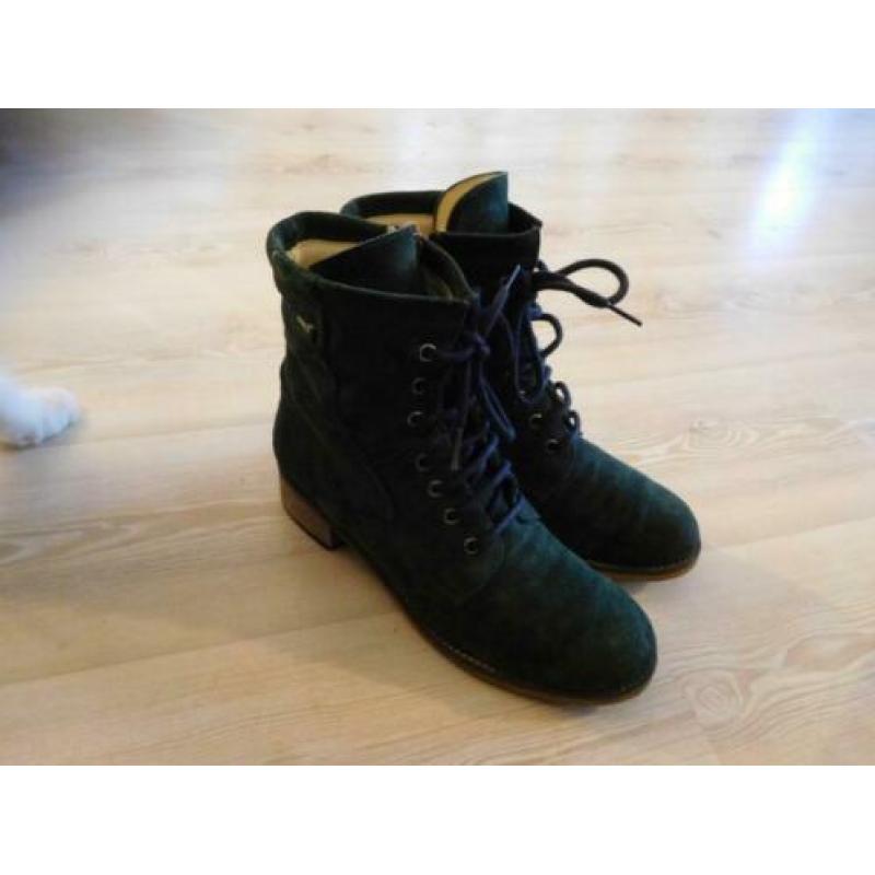 SUPERGAVE fijne Jonny's veter boots/laarsjes suede leer 41