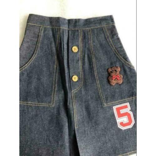 Maat 110 - spijker blauw rok met applicatie