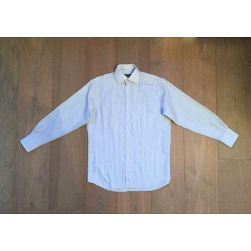 IZGS net blauw overhemd met fijn streepje merk Zodiac medium