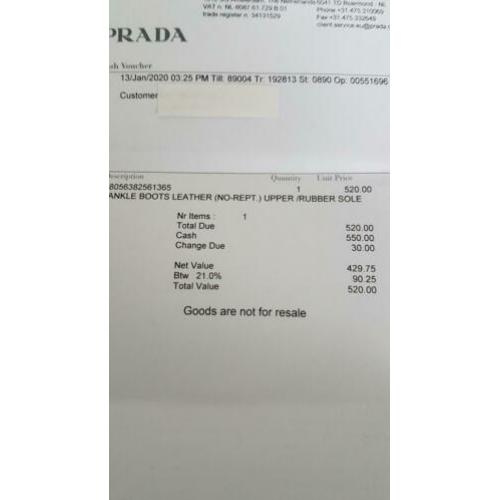 Prada laars maat 35