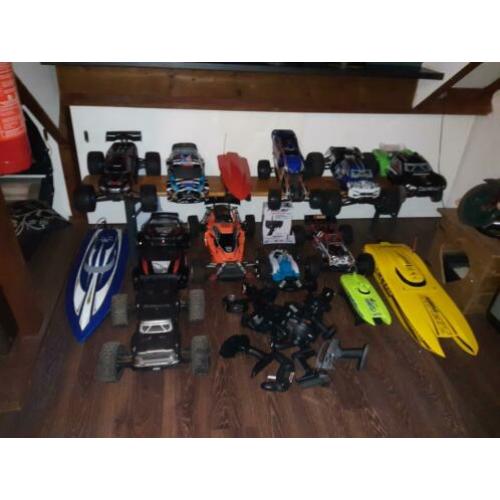 14 stuks RG afstand bestuurbare auto’s boten IZGST & veel