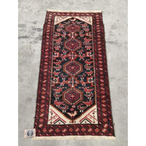 Handgeknoopt Perzisch wol tapijt Torkaman Iran 62x120cm