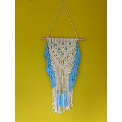 Macrame wandkleed aqua ibiza stijl