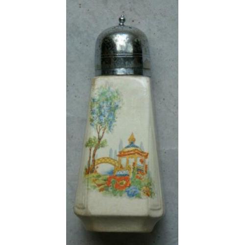 Antiek Engels porseleinen suikerstrooier Folly Cottage Garde