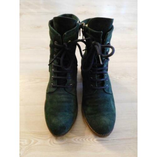 SUPERGAVE fijne Jonny's veter boots/laarsjes suede leer 41