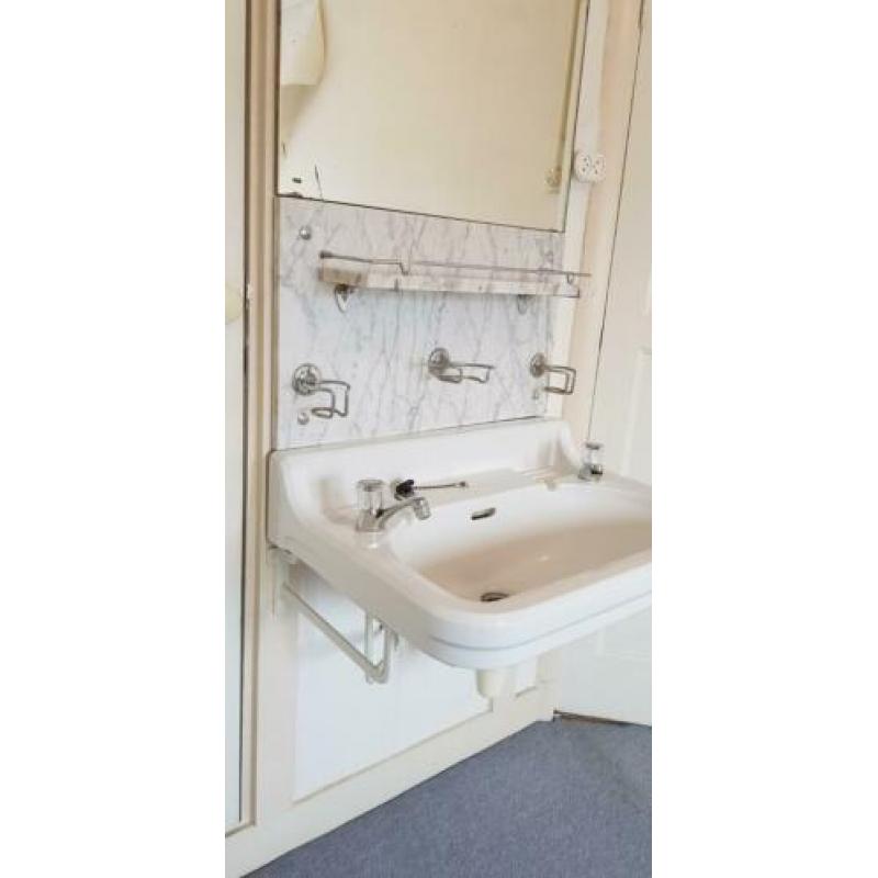 Authentieke jaren 30 wastafel (marmer)