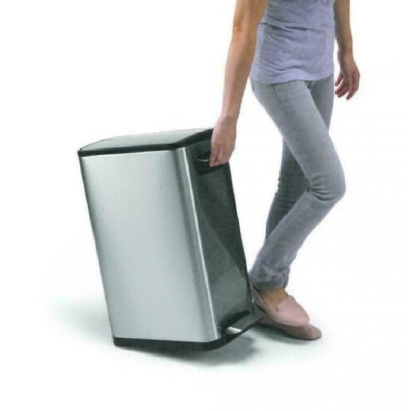 EKO Ecofly Step Bin Pedaalemmer 20 +20 L Mat RVS Soft-close