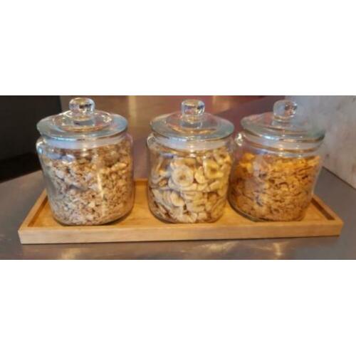 voorraadpoten van dik glas 19 stuks in verschillende maten