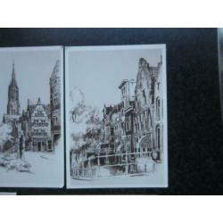 DELFT 5 kaarten tekening Marius Jansen Grootformaat