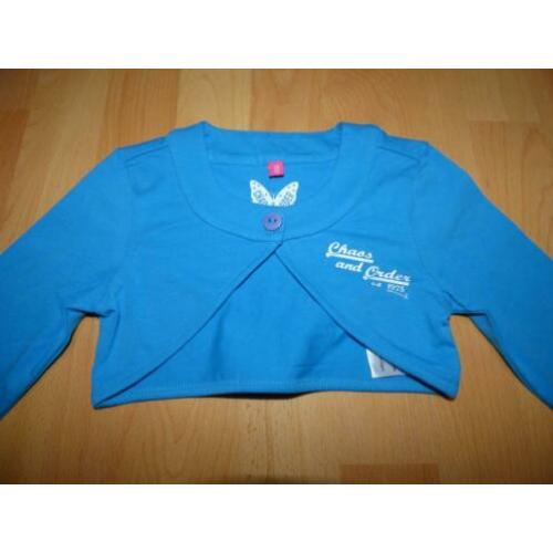 Blauwe bolero van Chaos en Order, maat 110/116 NIEUW!