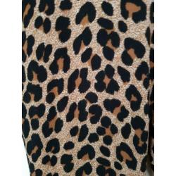 Flare/flared broek van Costes luipaardprint/panter maat 36