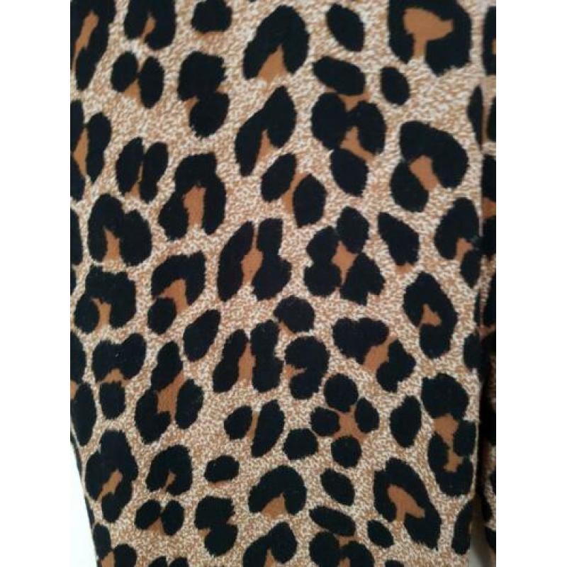 Flare/flared broek van Costes luipaardprint/panter maat 36