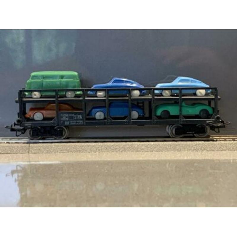 Jouef auto transporter met 6 autootjes