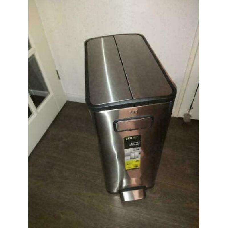 EKO Ecofly Step Bin Pedaalemmer 20 +20 L Mat RVS Soft-close