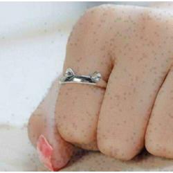 Ring met poezenoren - maat 15 t/m 20