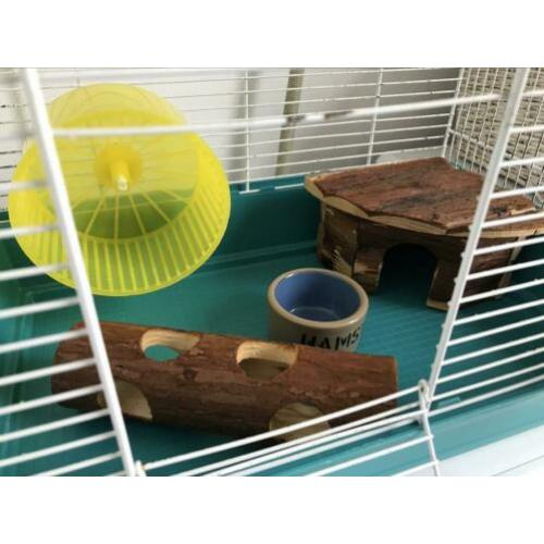 Hamsterkooi 2 en toebehoren
