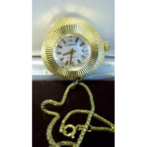 Vintage ketting met opwind horloge